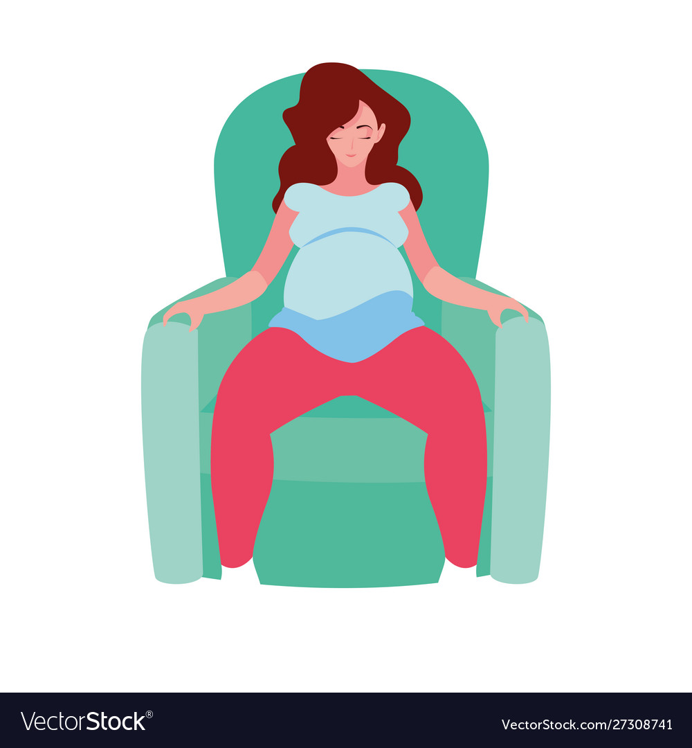 Isolated pregnant woman design icon Royalty Free Vector