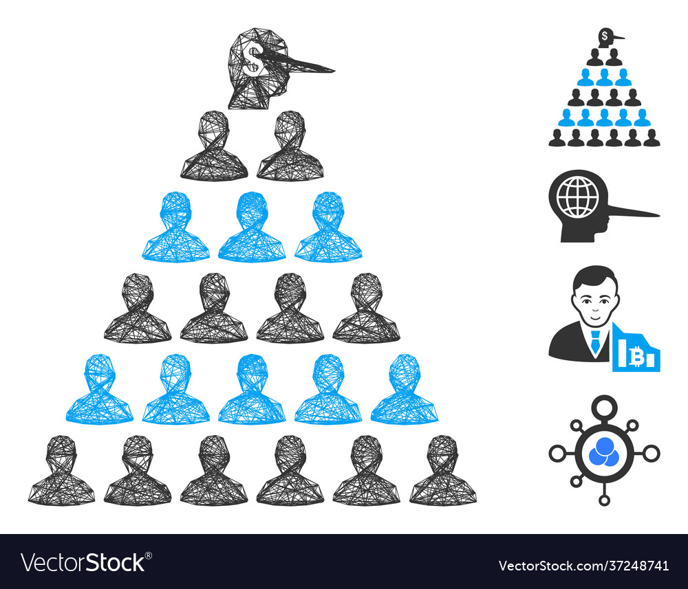 Linear ponzi Pyramide Manager Netz