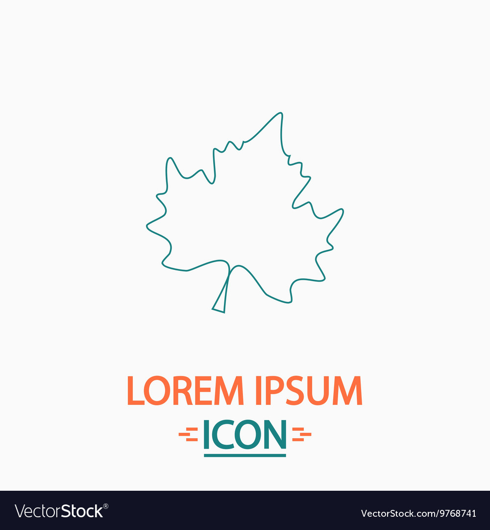 Maple leaf computer symbol vector image Maple leaf computer symbol