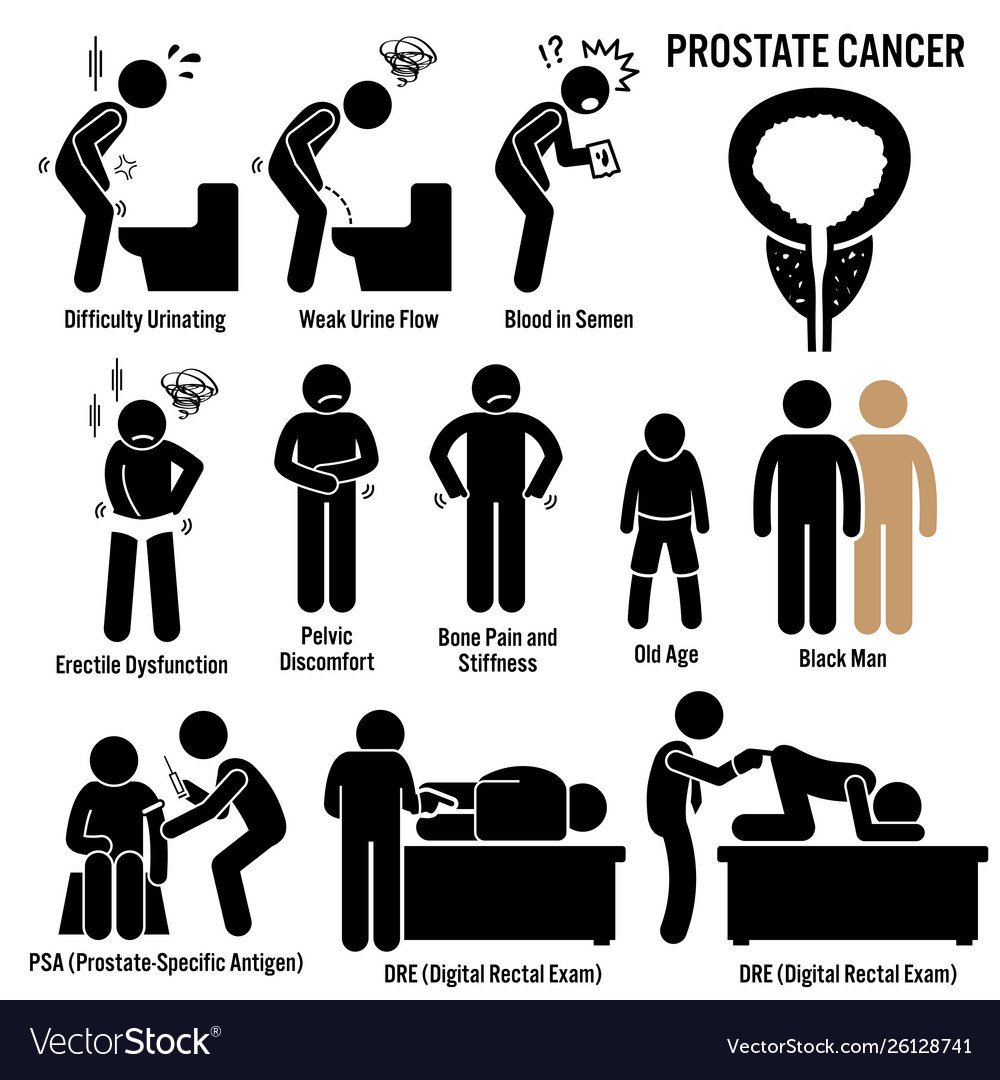 Prostate Cancer Symptoms Causes Risk Factors Vector 26128741 