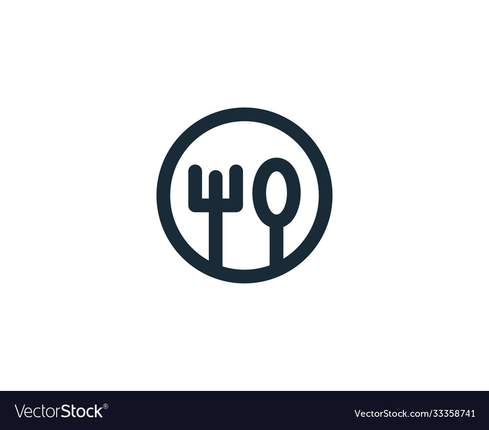 Restaurant icon logo template design Royalty Free Vector