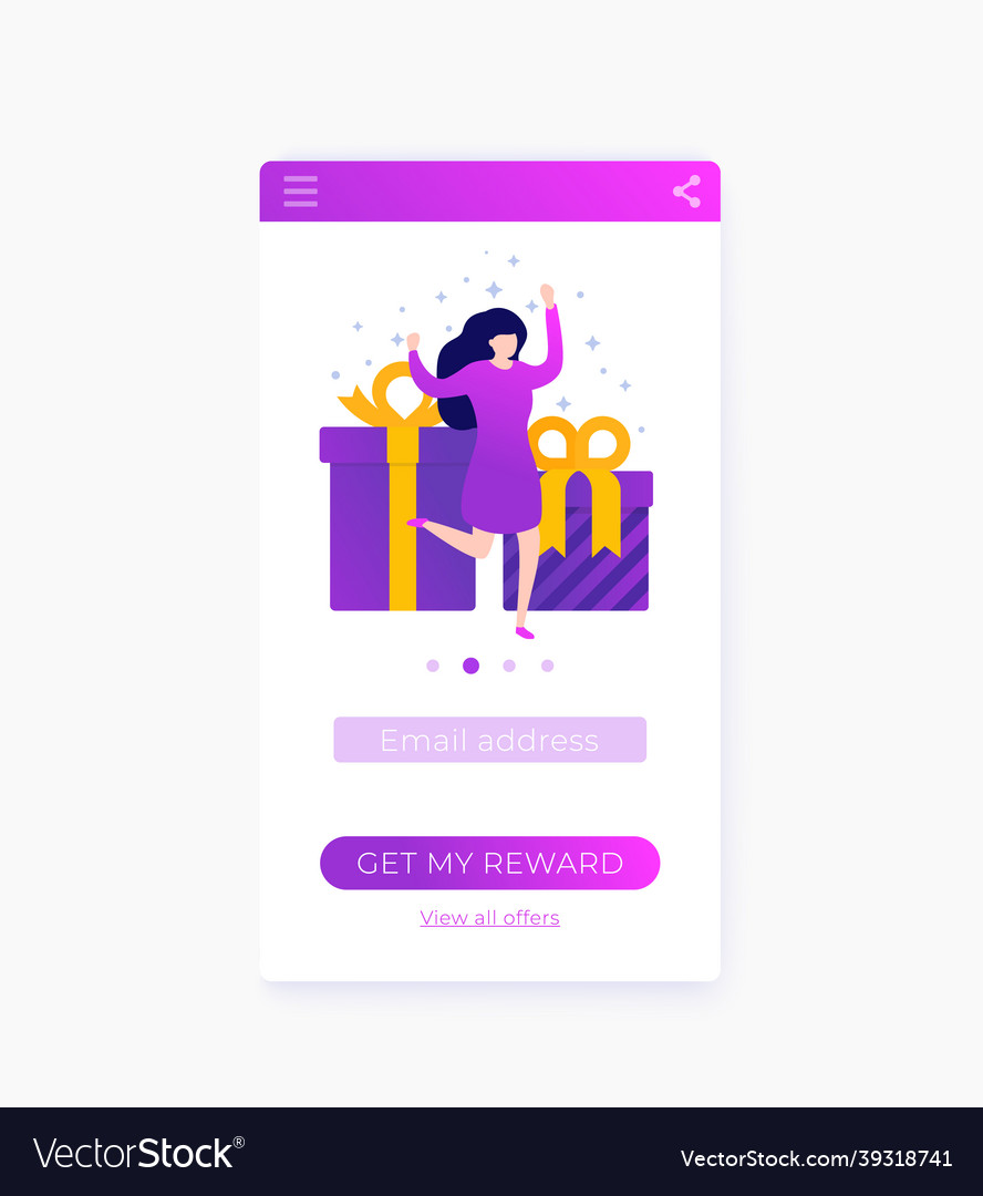 Rewards app mobile ui interface design