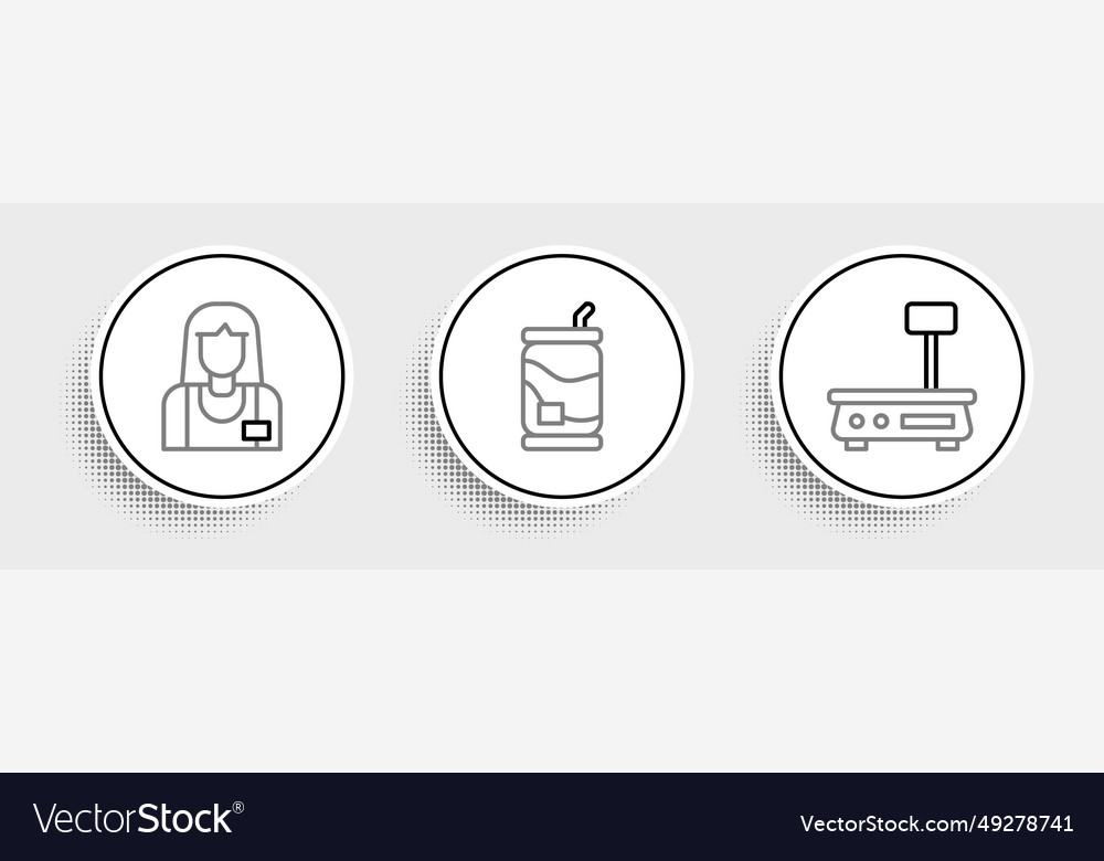 Set line electronic scales seller and soda can