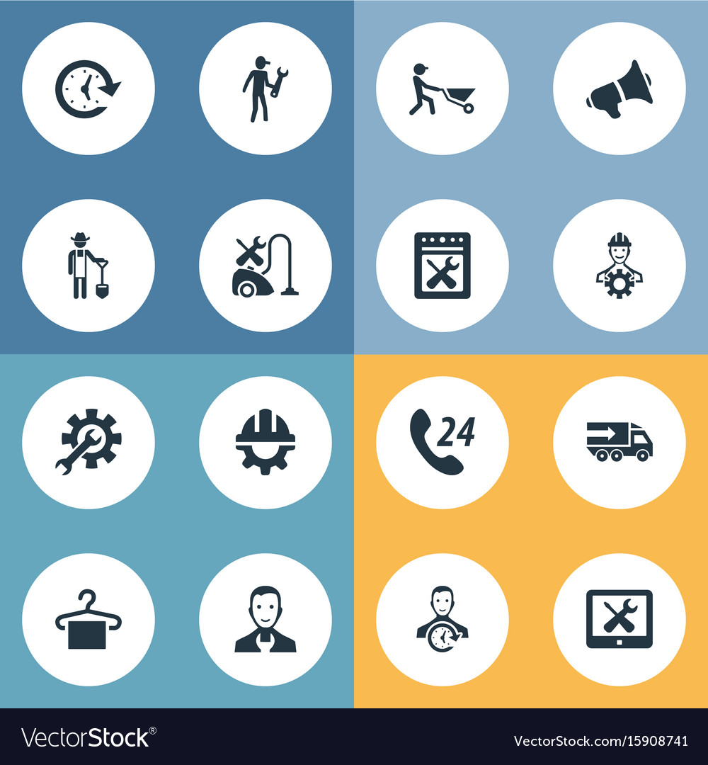 Set of simple service icons
