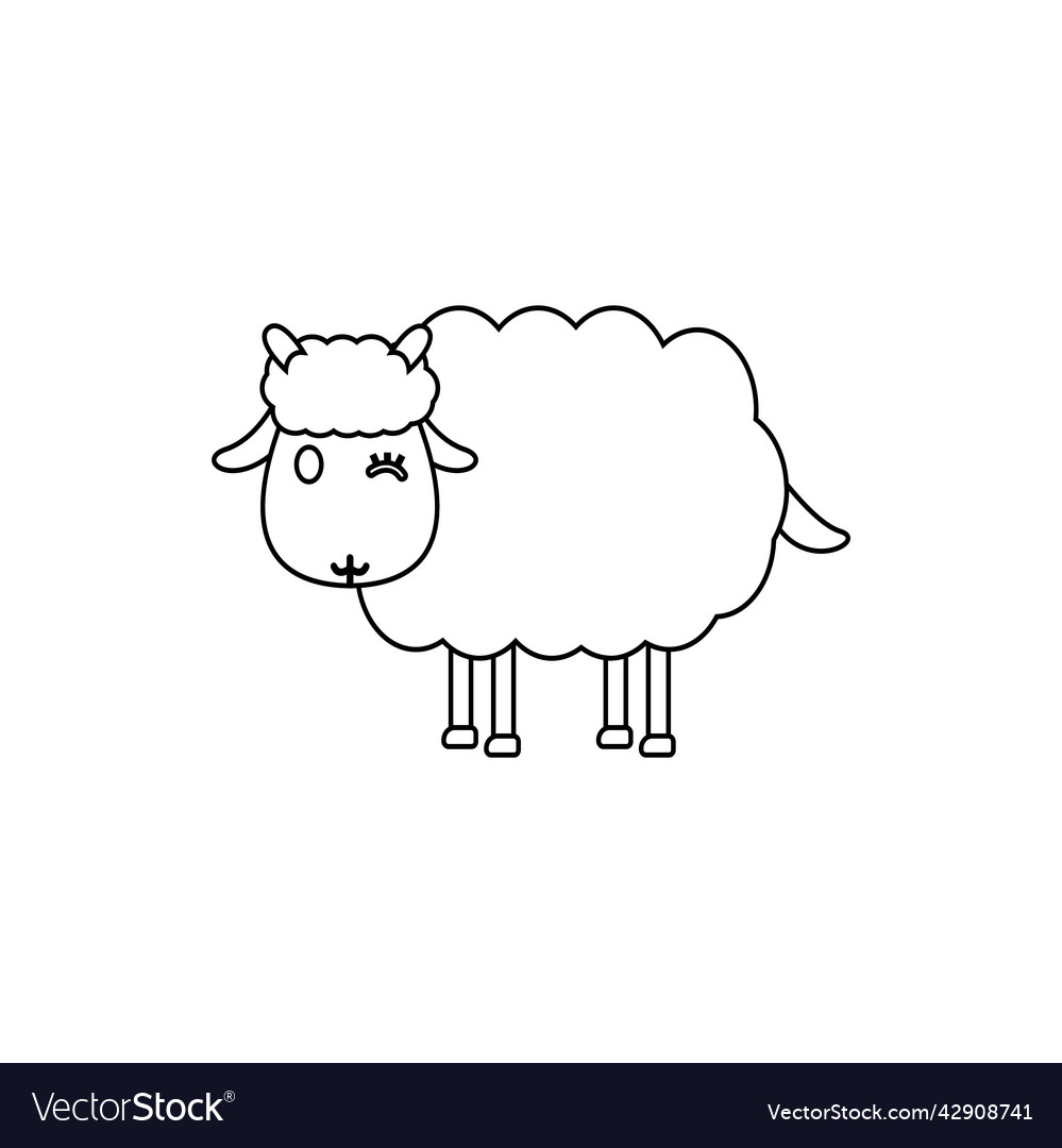Sheep element design vector image Sheep element design