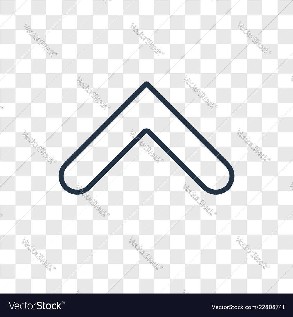 Up arrow concept linear icon isolated vector image Up arrow concept linear icon isolated