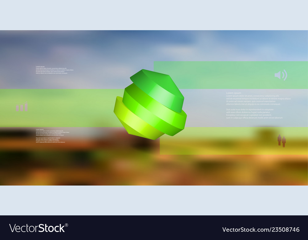 3d infographic template with round Vector Image 3d infographic template with round