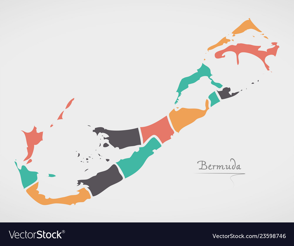 Bermuda Islands Map With States And Modern Round Vector Image Bermuda Islands Map With States And Modern Round Vector 23598746 