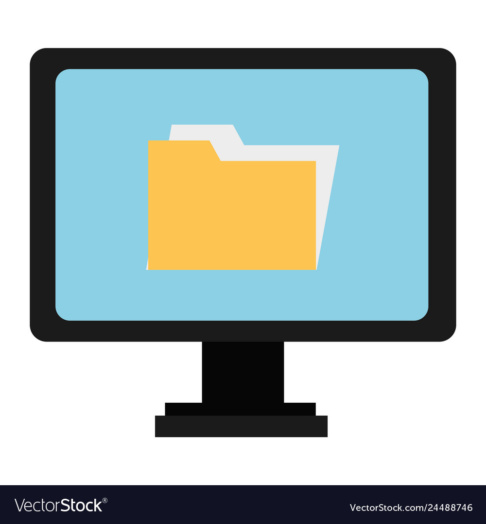 Computerdisplay mit Ordner