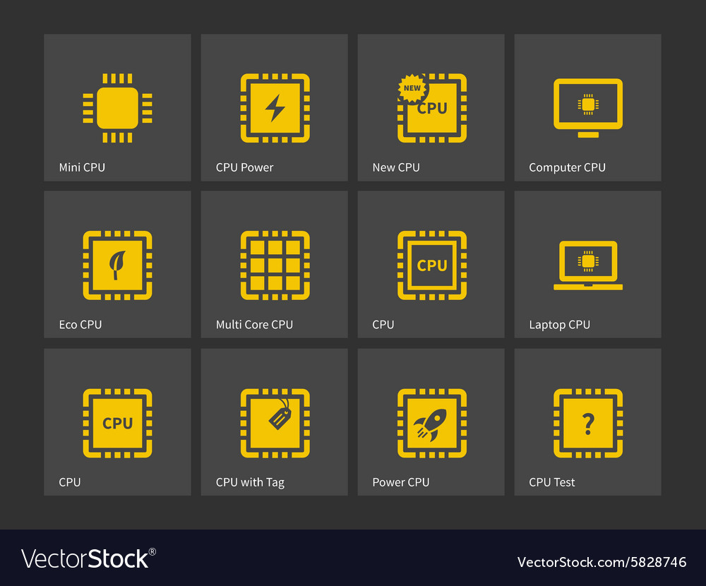 CPU Icons - Processing Unit Collection