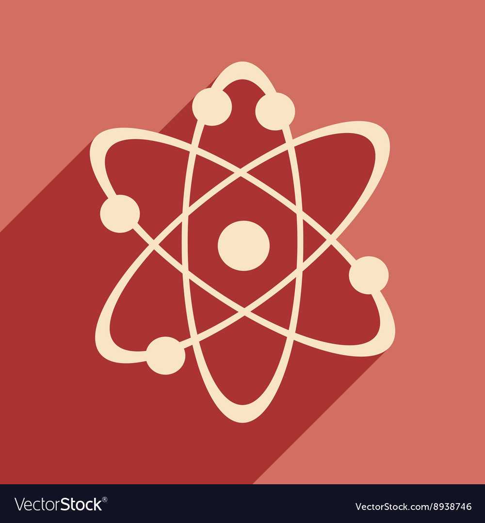Flat with shadow icon and mobile application atoms