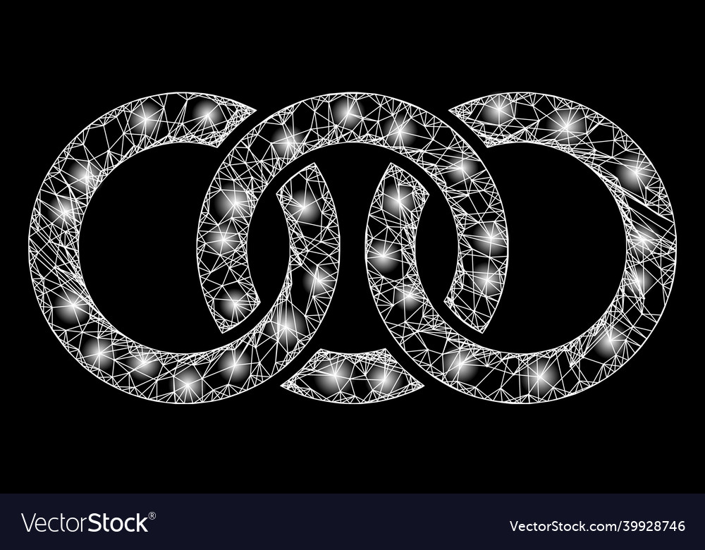 Glossy net mesh circle chain link with lightspots Vector Image Glossy net mesh circle chain link with lightspots