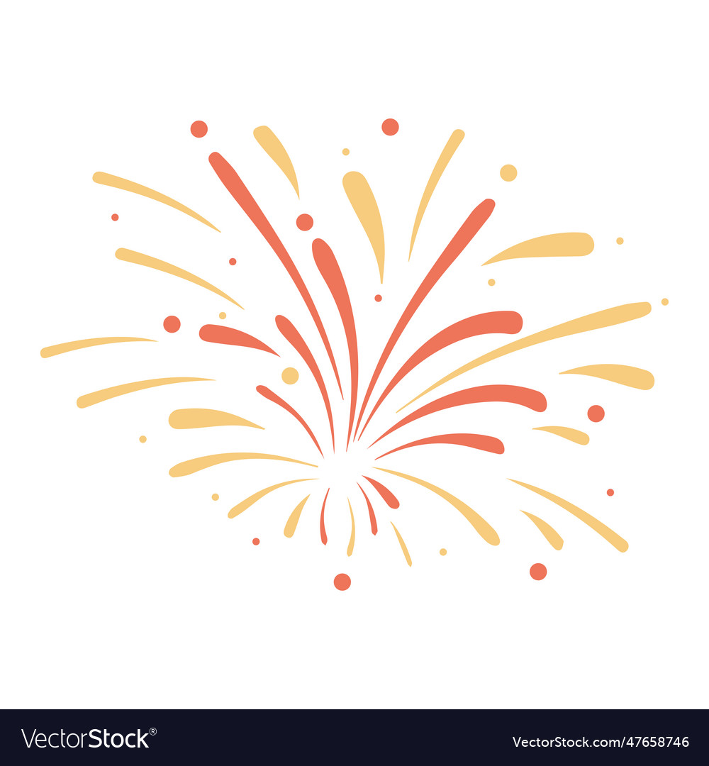 Isolated colored firework effect image