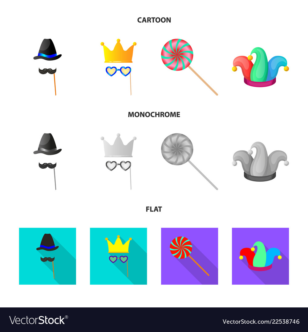Isolated object of party and birthday symbol set