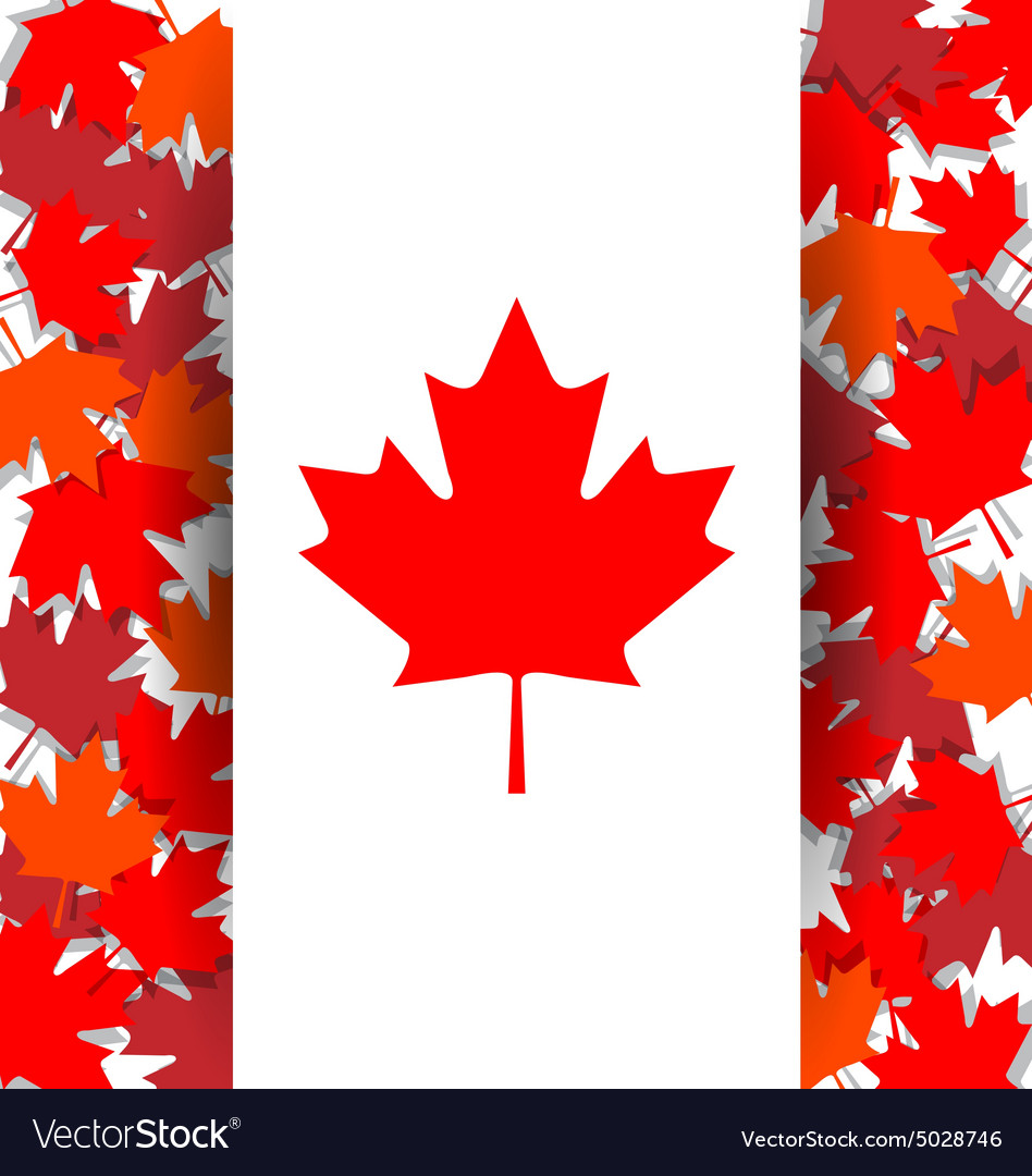 Maple leaf background for celebrate the national Vector Image