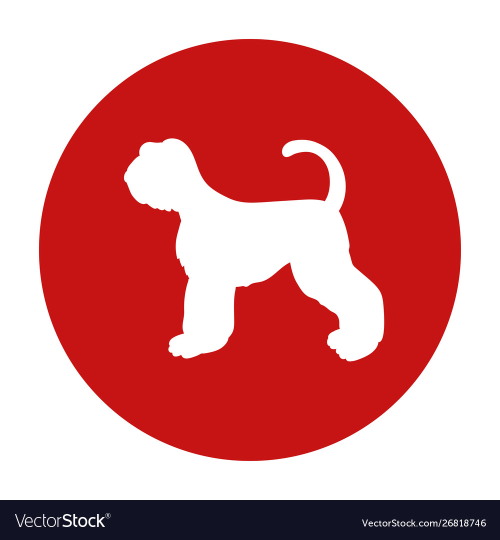 Prohibition dog red circle sign breed schnauzer