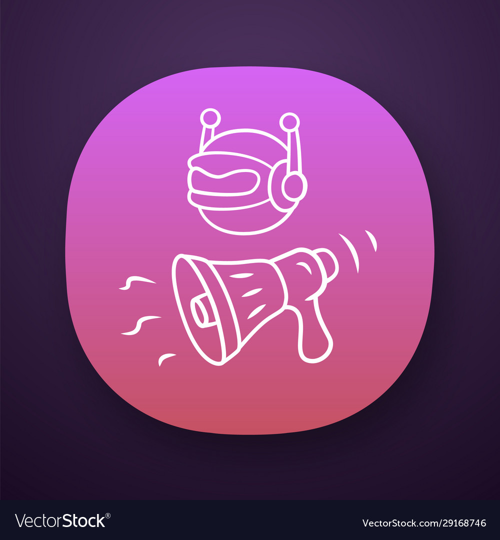 Propaganda bot app icon uiux user interface vector image Propaganda bot app icon uiux user interface