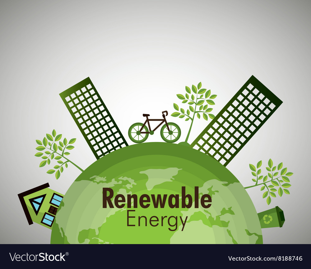 Renewable energy design Royalty Free Vector Image