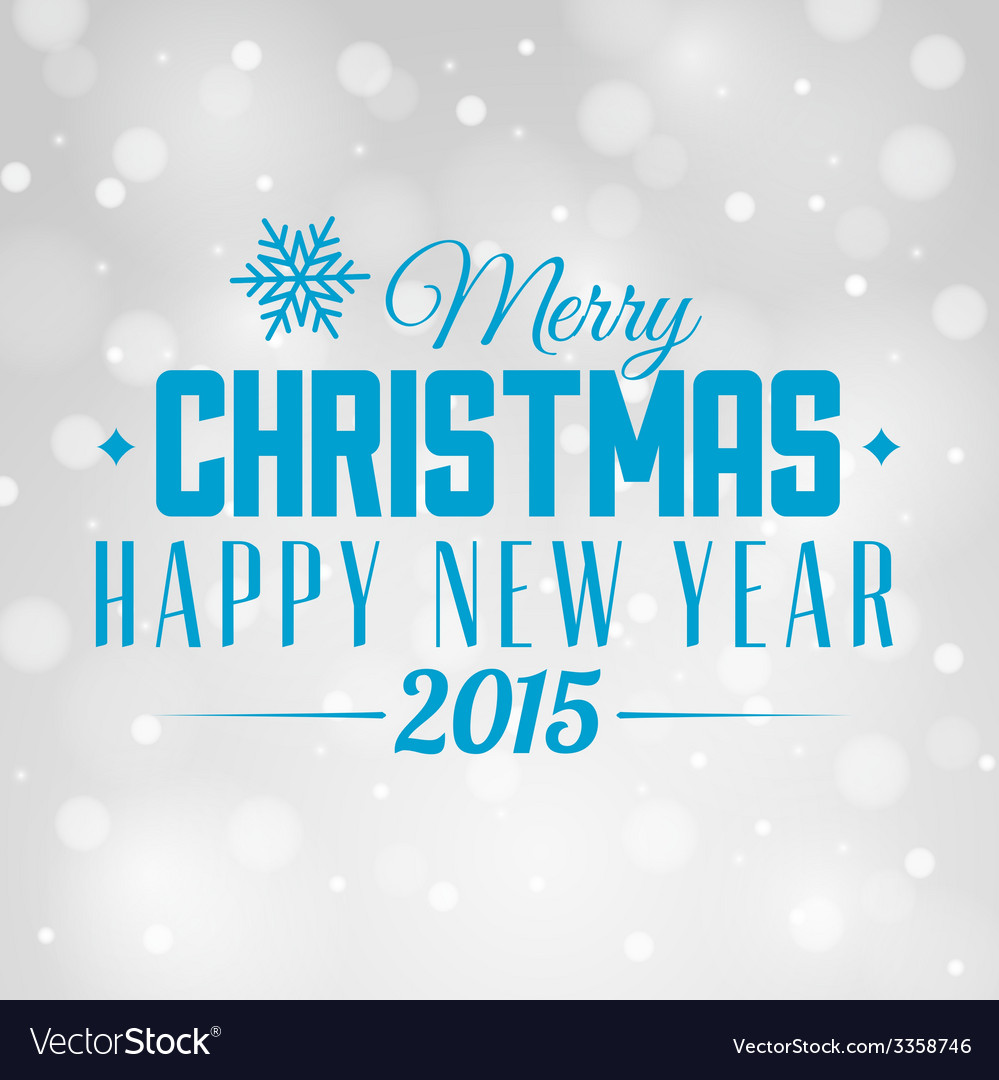 Retro christmas label on blurred background Vector Image