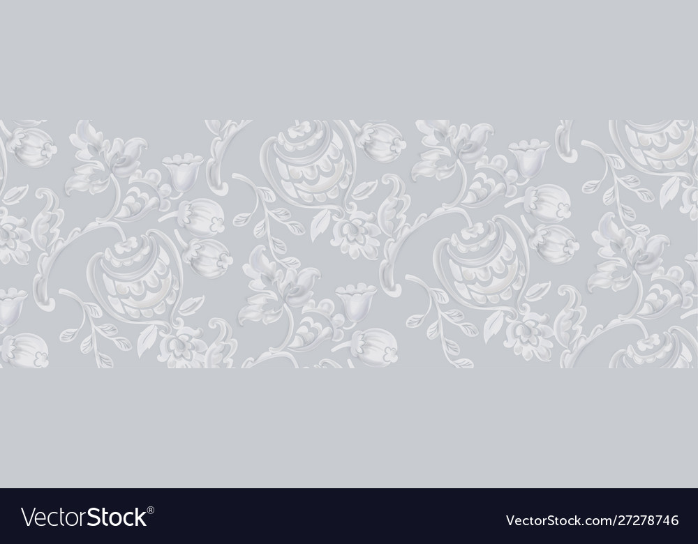Rococo texture pattern vector image Rococo texture pattern
