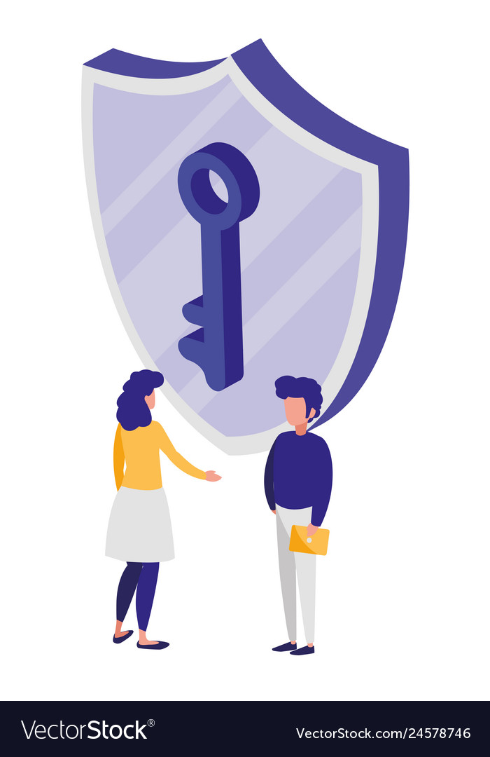 Security shield with key