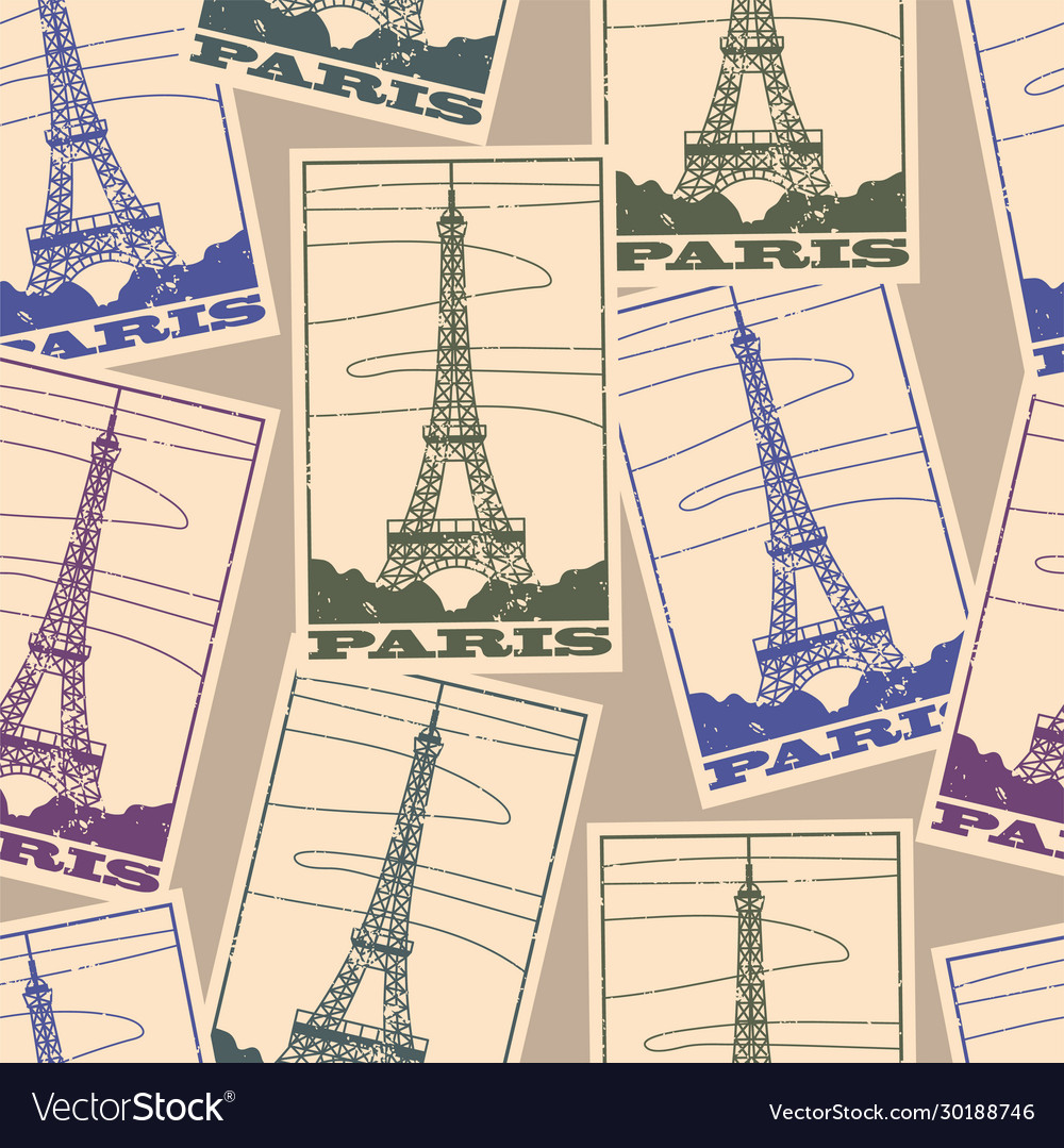 Stickers travel paris Royalty Free Vector Image