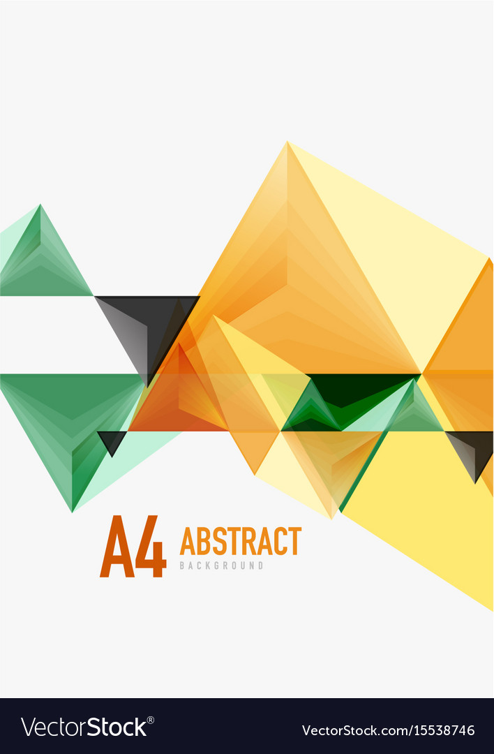 Triangular low poly a4 size geometric