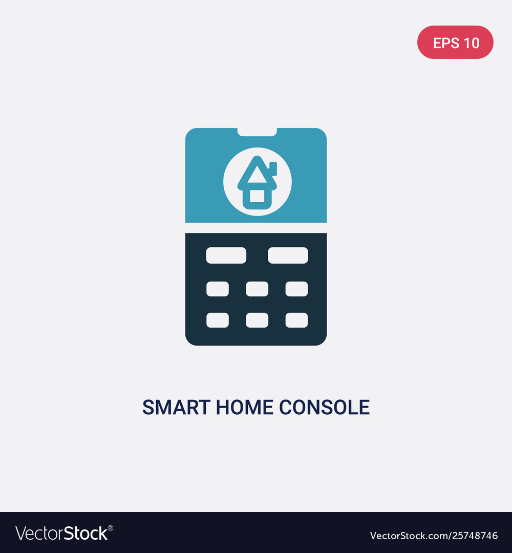 Two color smart home console icon from vector image Two color smart home console icon from