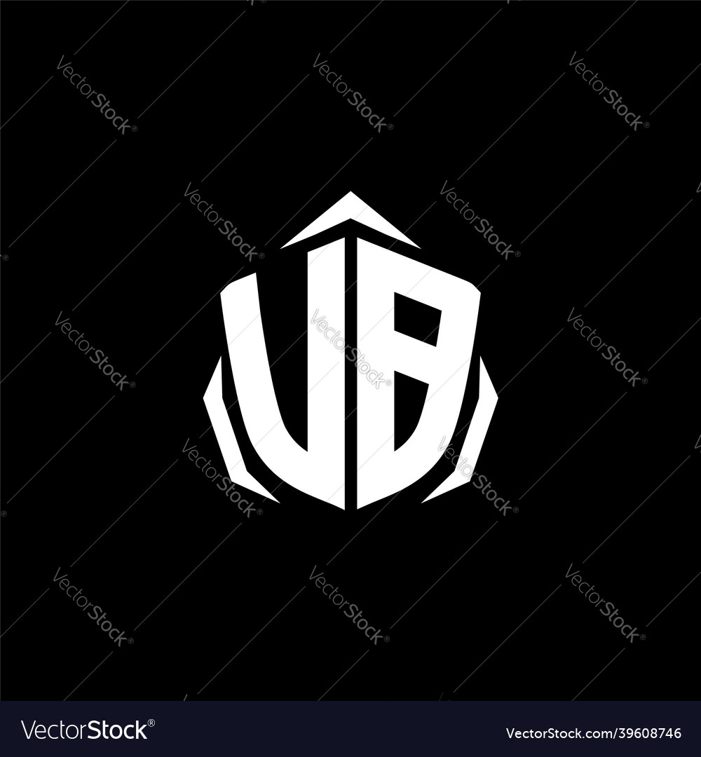 Ub monogram shield shape style