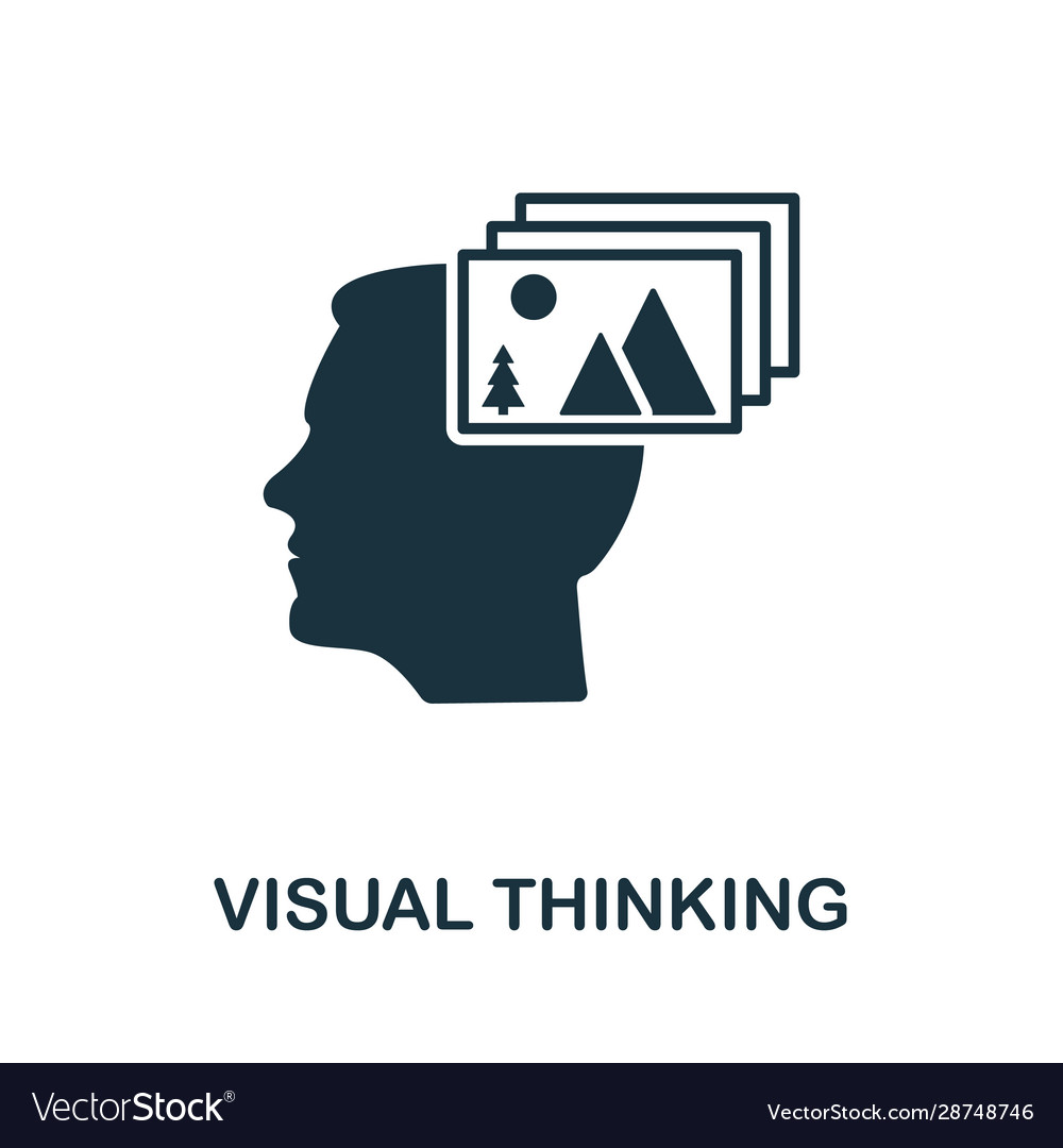 Visual thinking icon simple element from design
