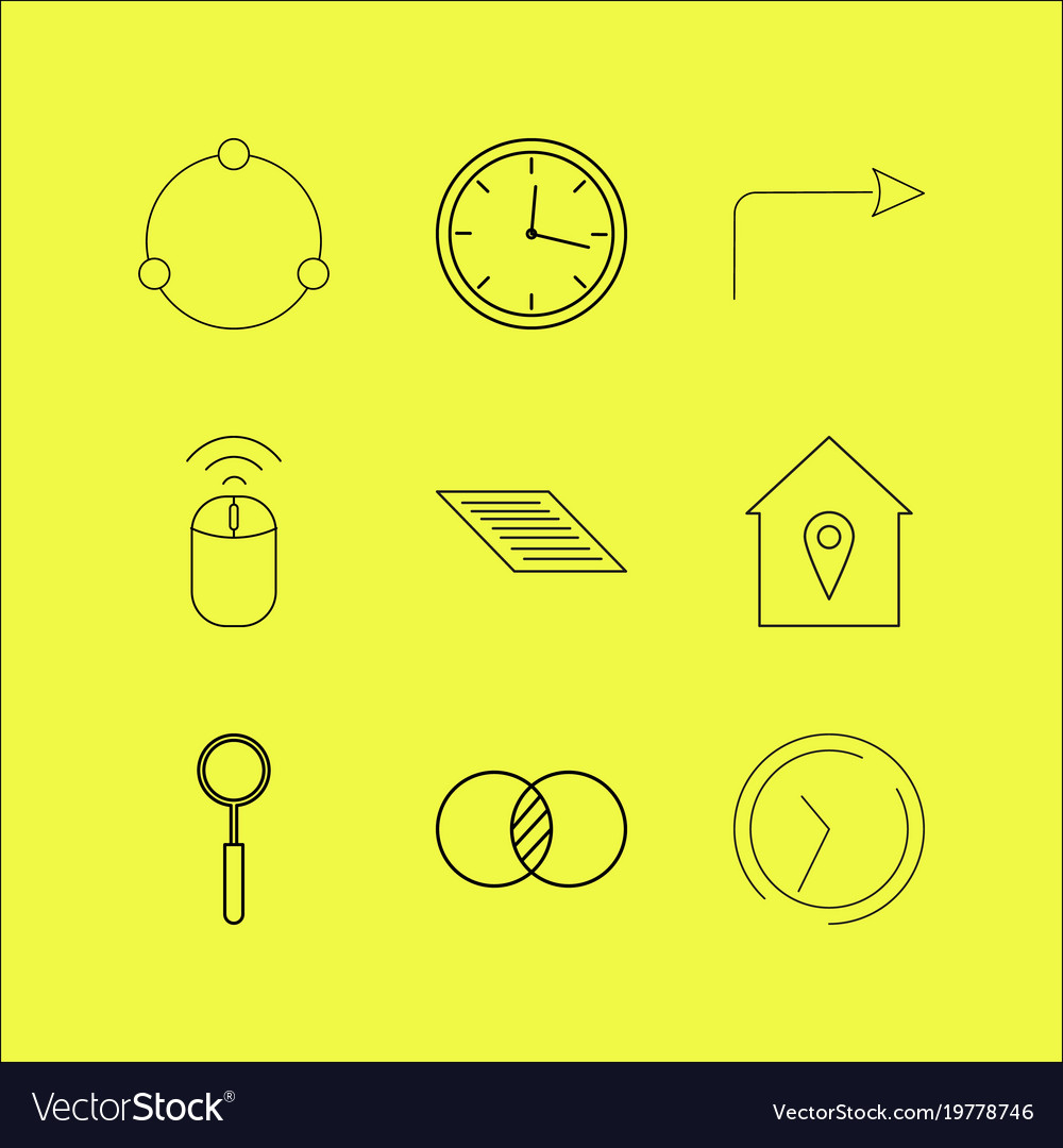 Web linear icon set simple outline icons