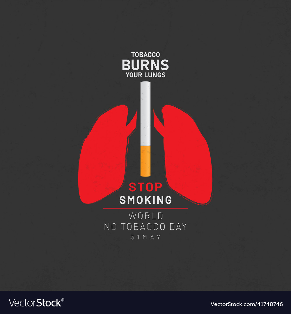 World No Tobacco Day Banner Design Royalty Free Vector Image