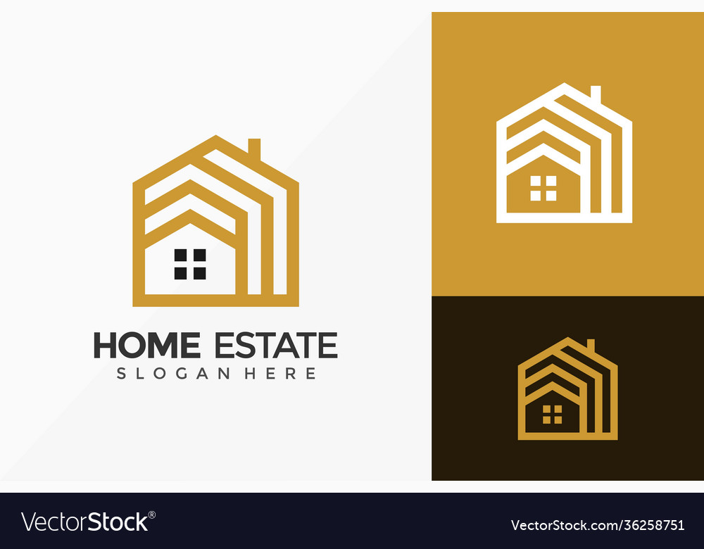 Building home estate logo design creative idea Vector Image