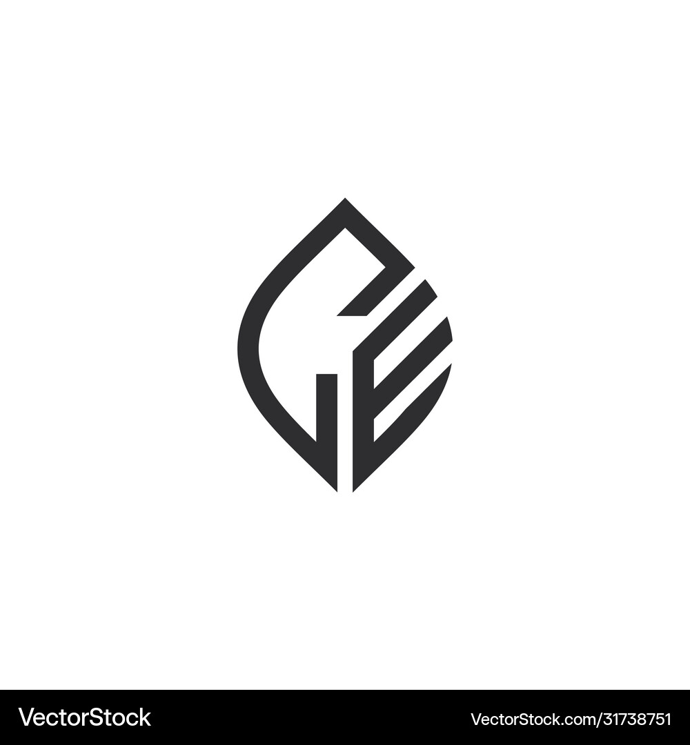 Ce letter logo icon design template elements Vector Image