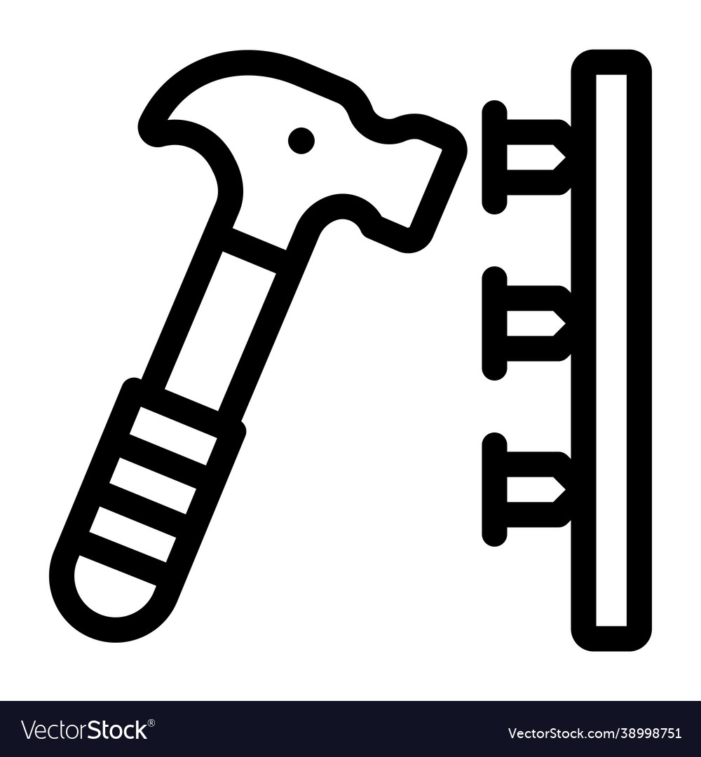 Hammer nails Royalty Free Vector Image - VectorStock