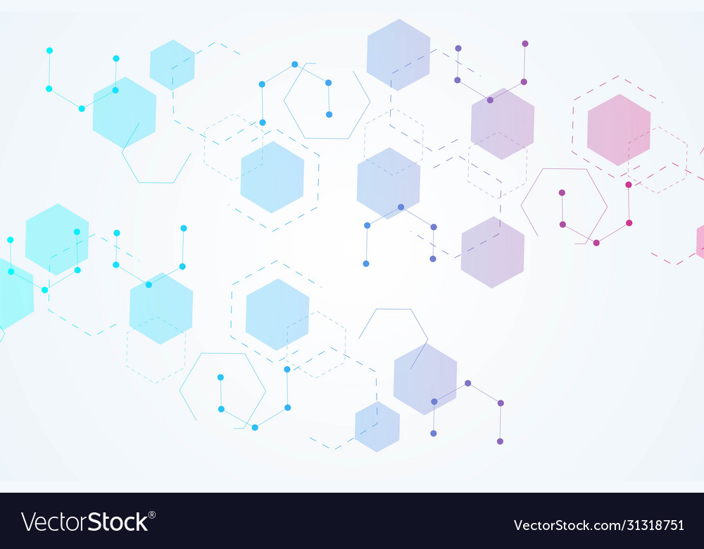 Hexagonal abstract background big data vector image Hexagonal abstract background big data