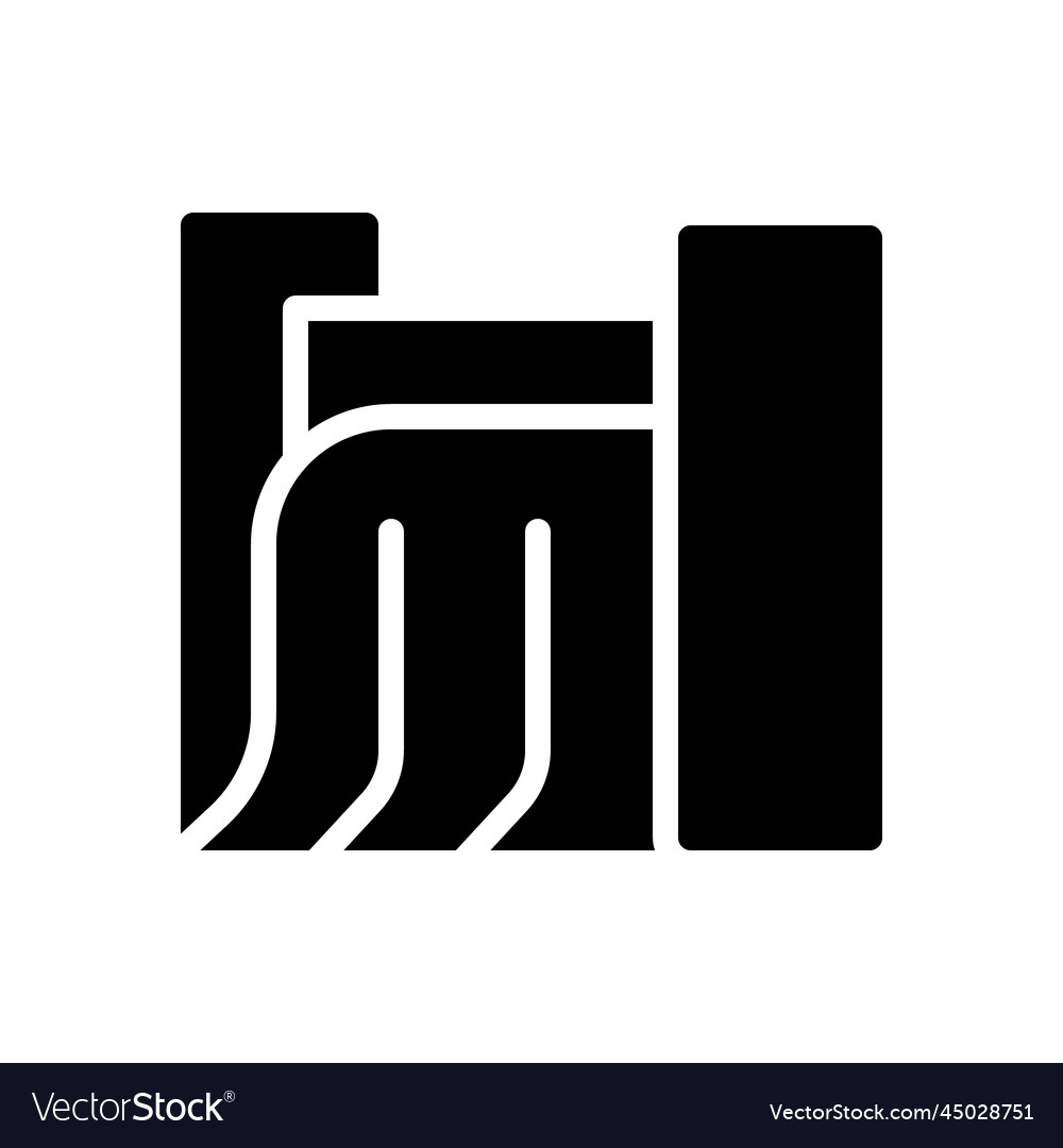 Hydroelectric station black glyph icon