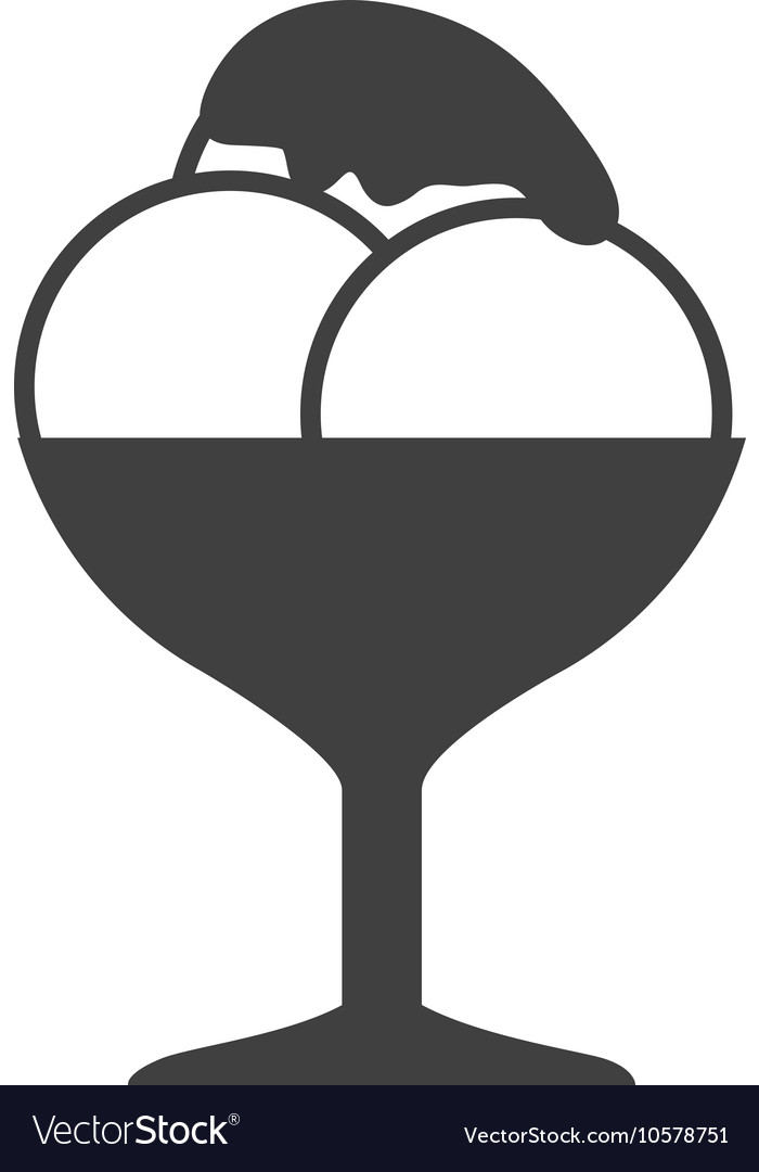 Ice cream glass cup Royalty Free Vector Image VectorStock