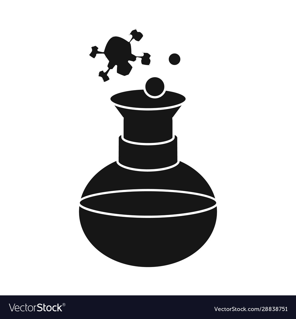 Isolated object flask and chemical sign web