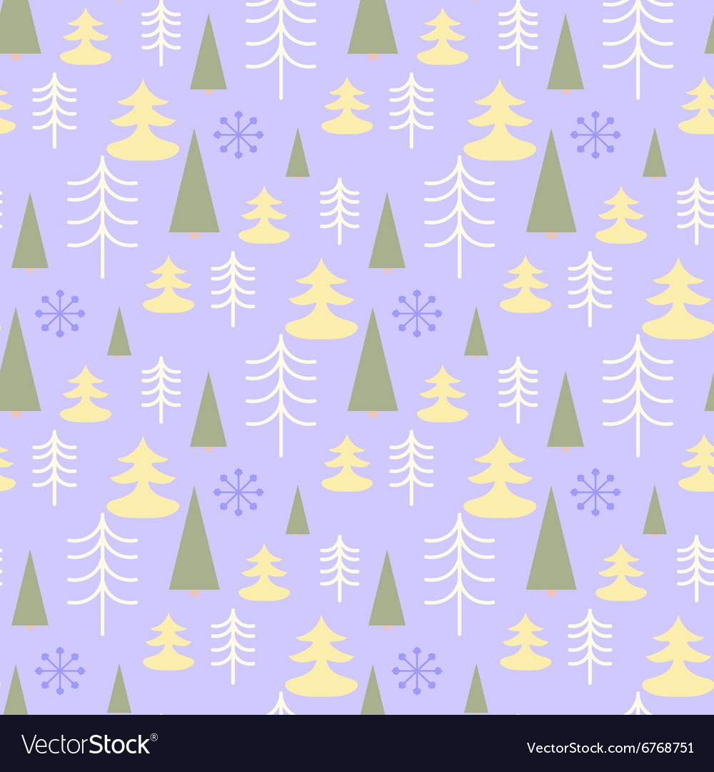Seamless christmas pattern with trees