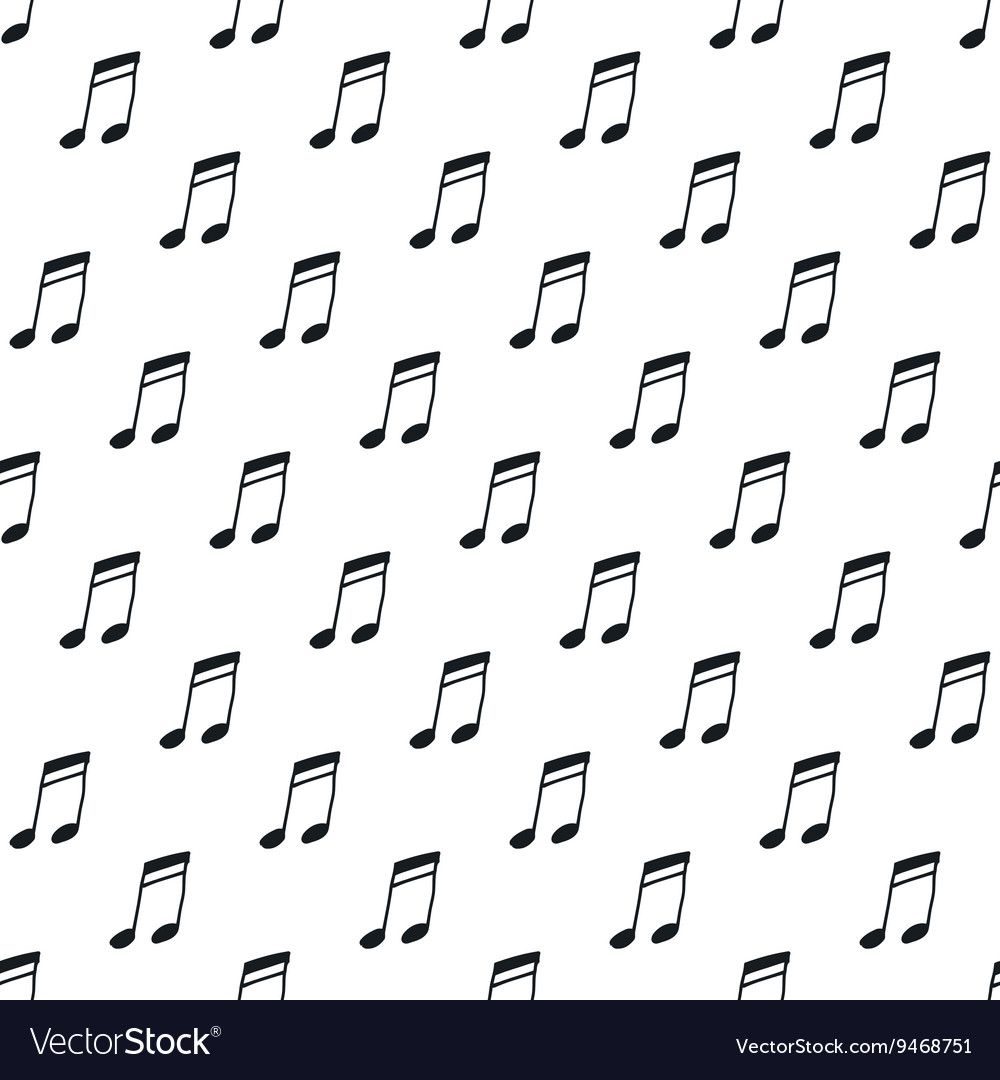 Seamless pattern with music notes