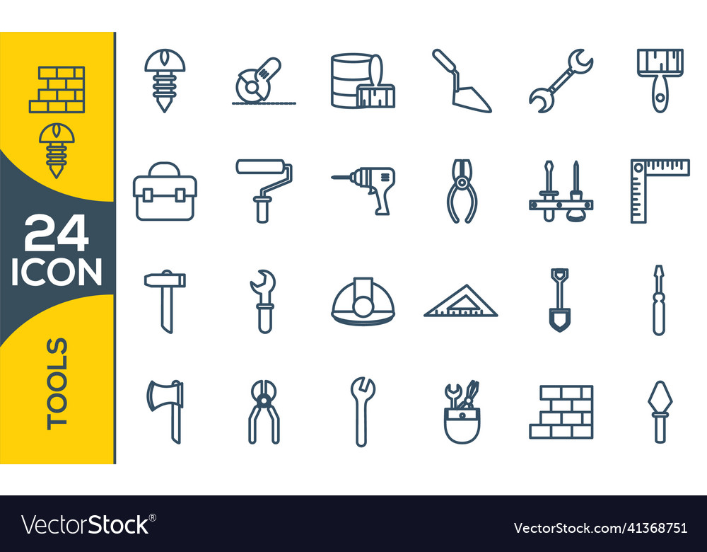 Simple set of engineering related line icons Vector Image Simple set of engineering related line icons