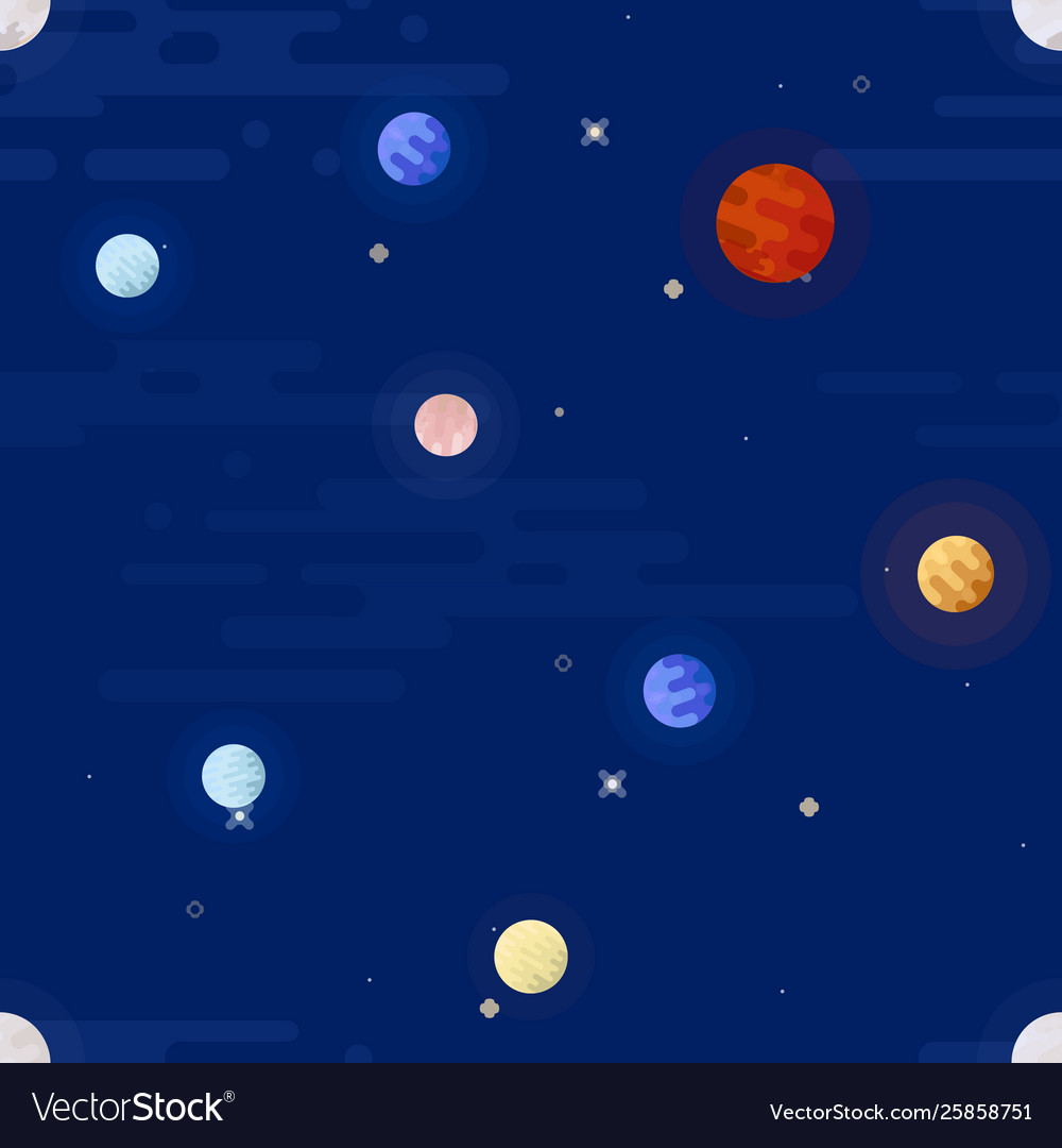Space print seamless pattern different Vector Image Space print seamless pattern different