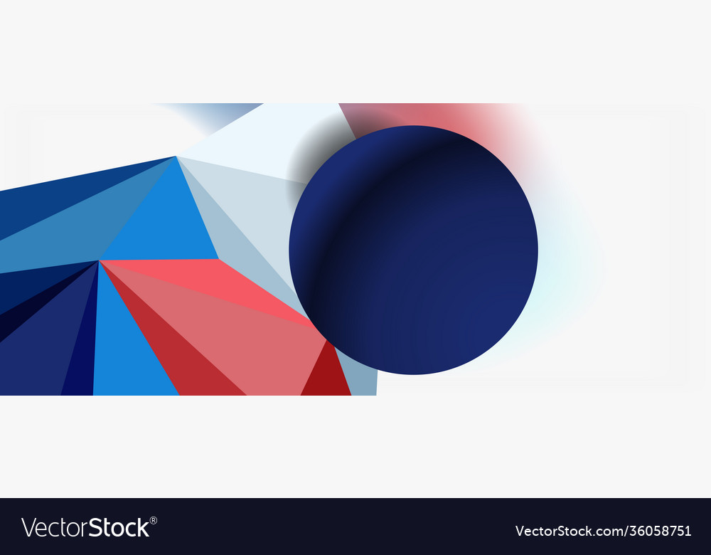 Trendy 3d geometric composition design template Vector Image