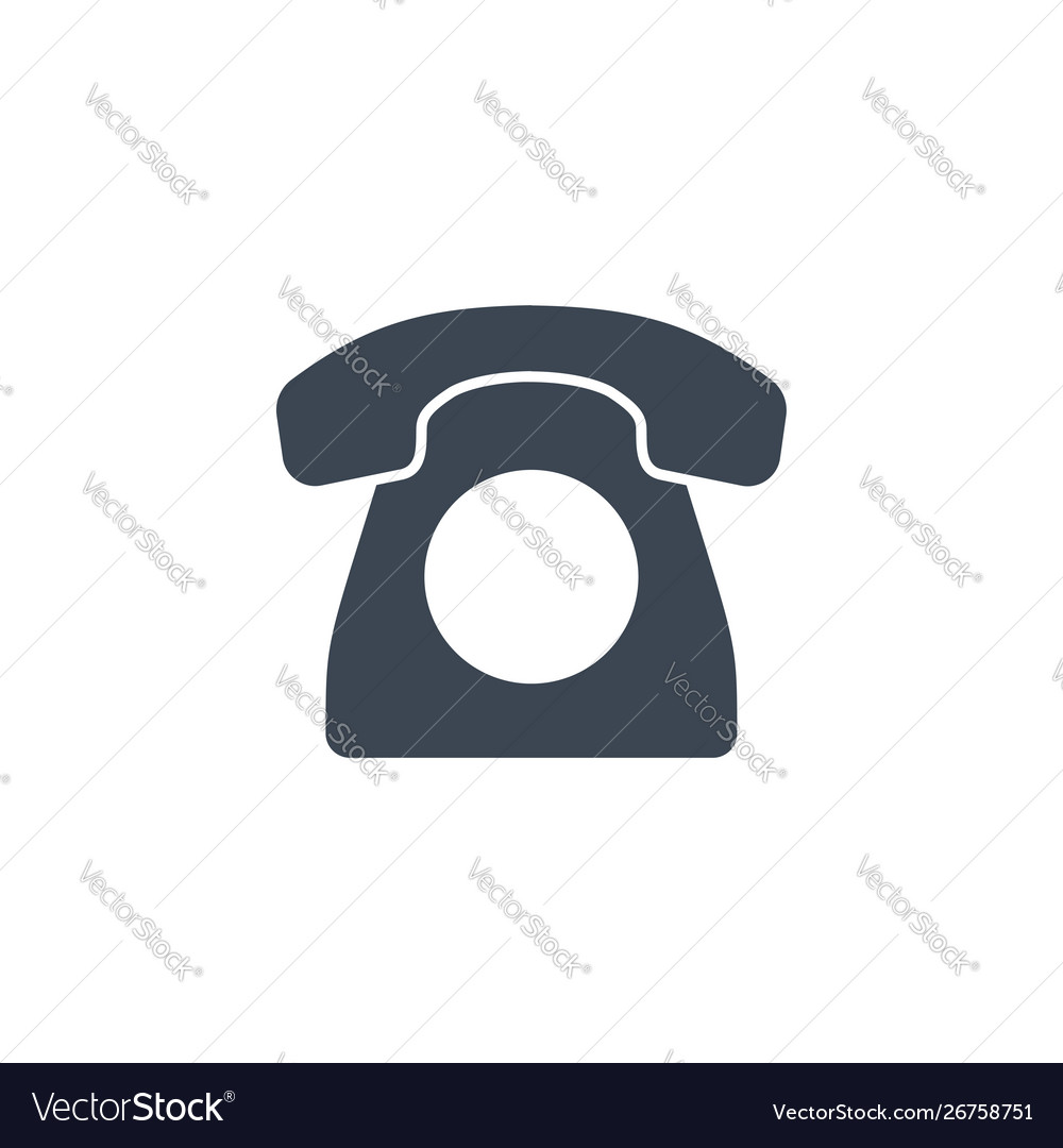 Jahrgang Telefon verwandte Glyph Symbol