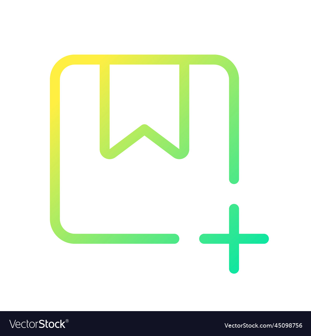 Add parcel pixel perfect gradient linear ui icon vector image Add parcel pixel perfect gradient linear ui icon
