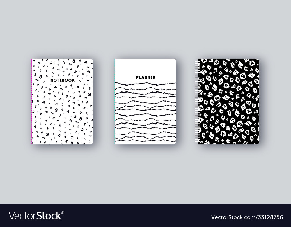 Artistic notebook covers design Royalty Free Vector Image