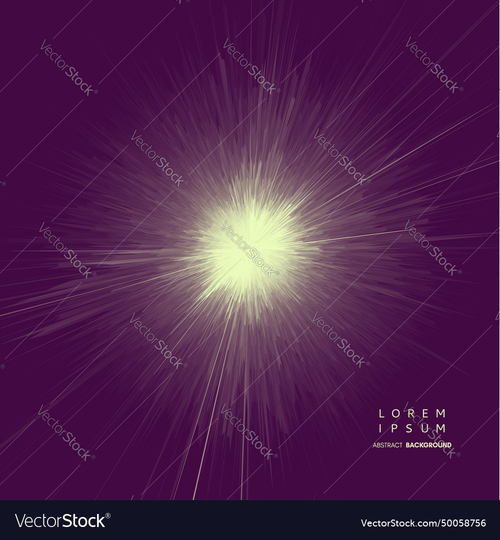 Background with explosion starburst dynamic lines vector image Background with explosion starburst dynamic lines