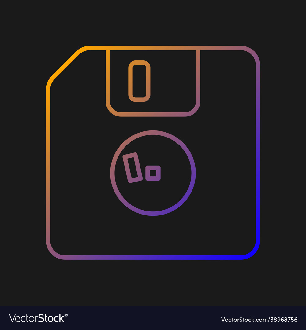 Diskette Gradientensymbol für dunkles Thema