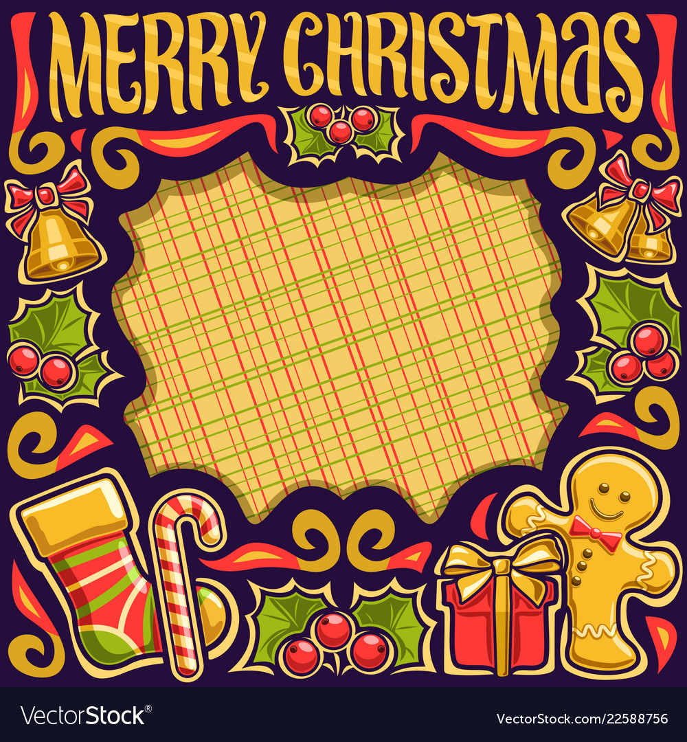 Frame for merry christmas Royalty Free Vector Image